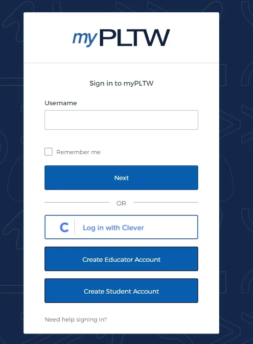 Creating a myPLTW Account
