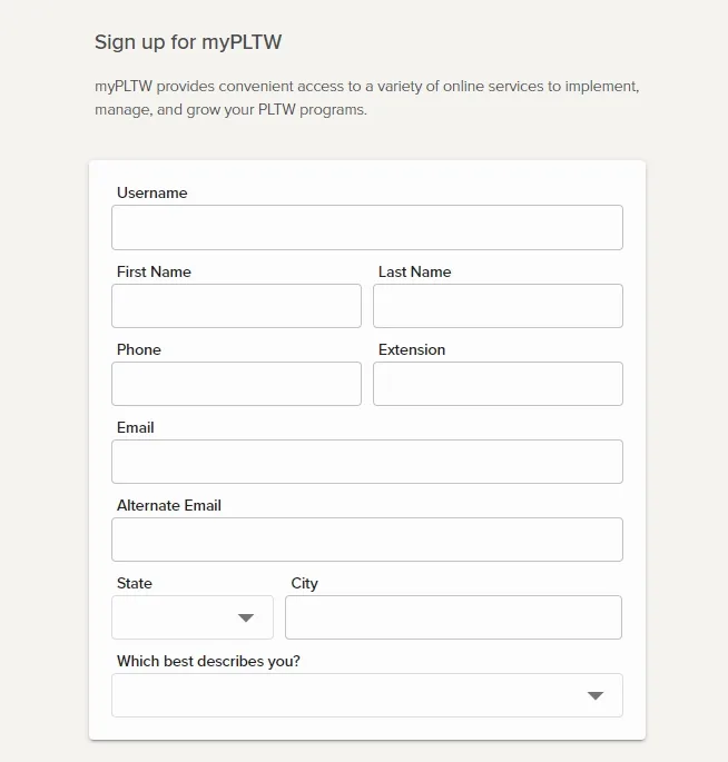 Creating a myPLTW Educators Account